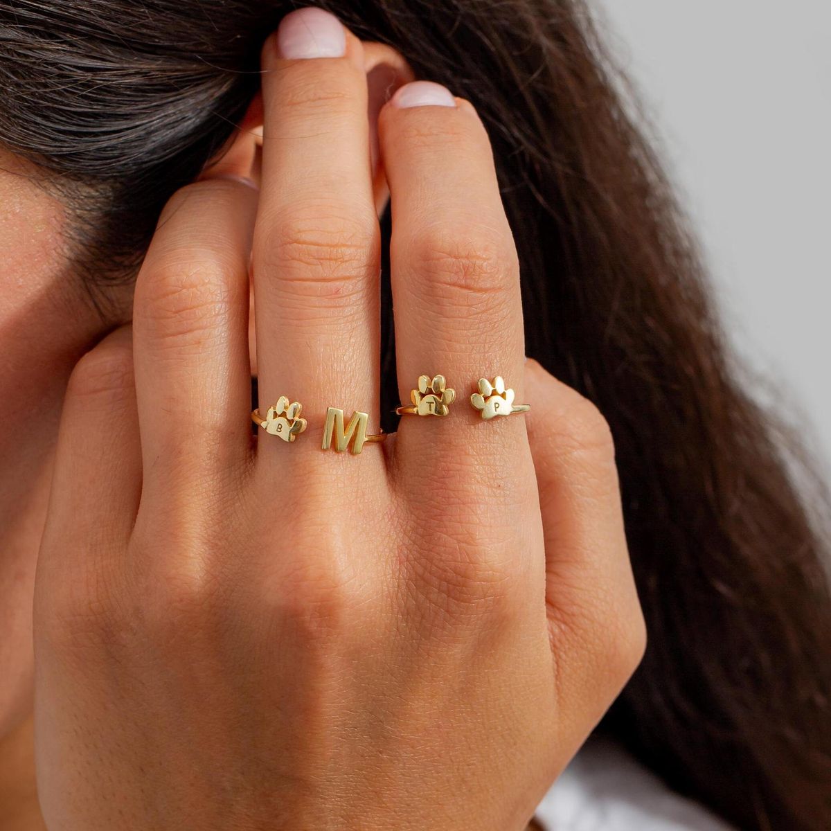 Personalised Pet Initial Ring