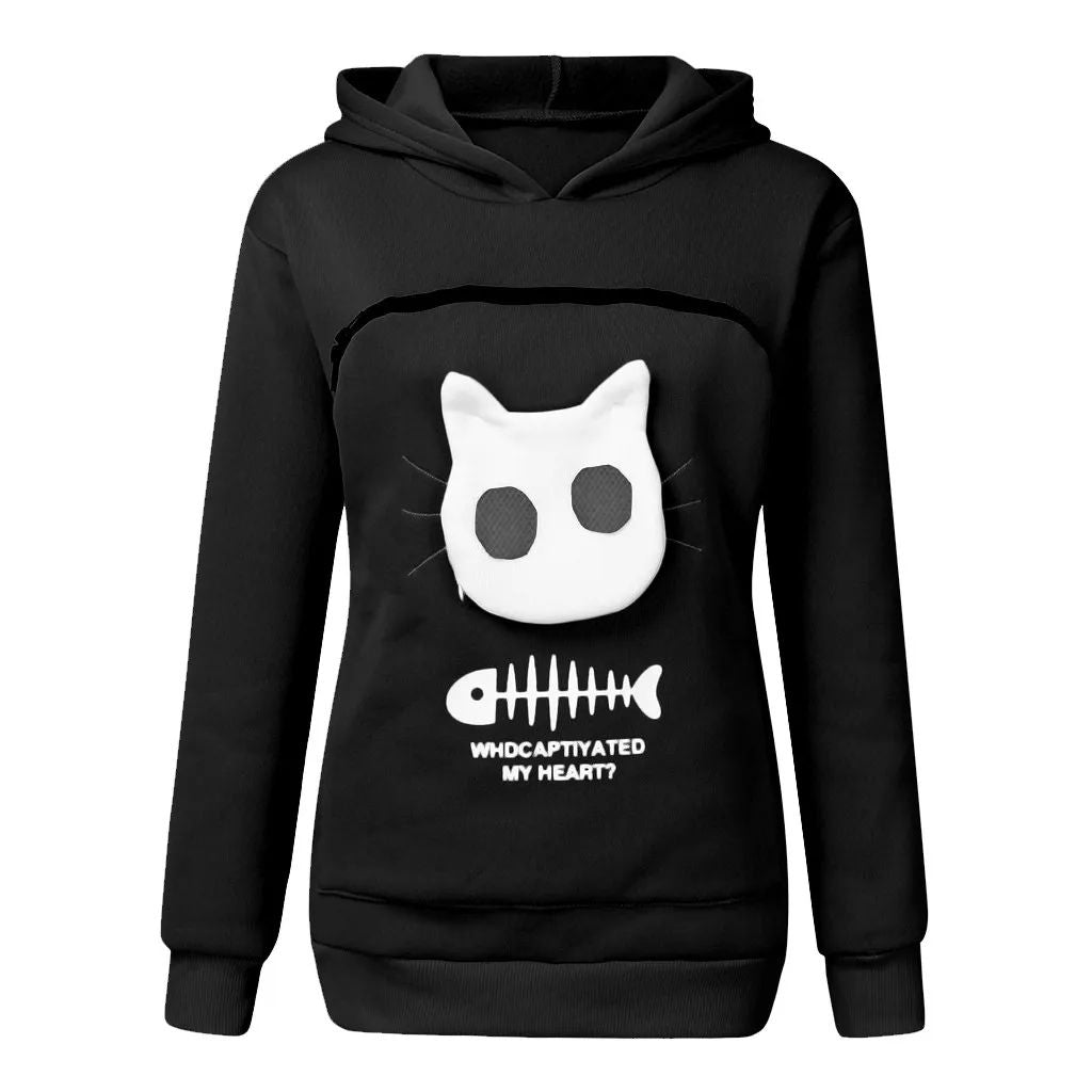 Cat Lovers Pet Pouch Hoodie β Your Cat Always Safe with You