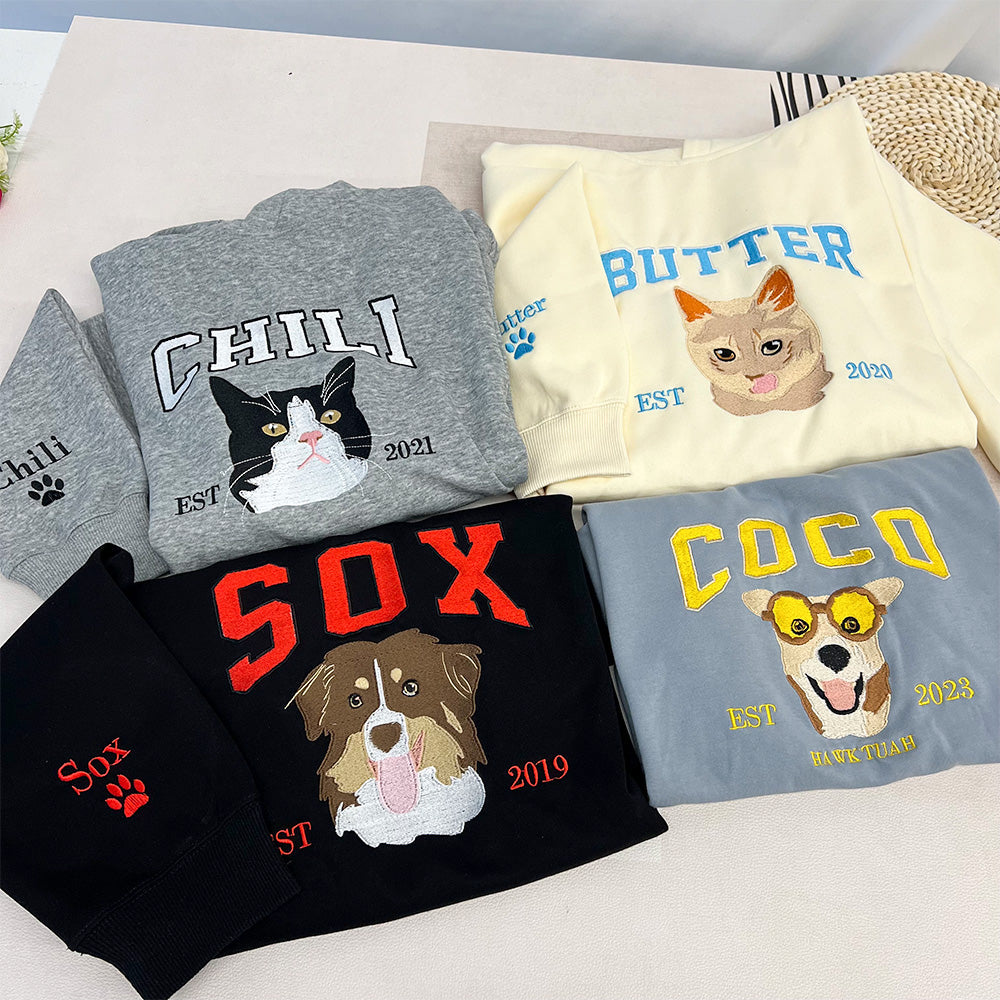 Embroidered Pet Face Jumper | Realistic Personalisation Made with Love