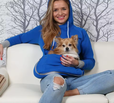 Women's Kangaroo Pet Pouch Hoodie β Plain Style