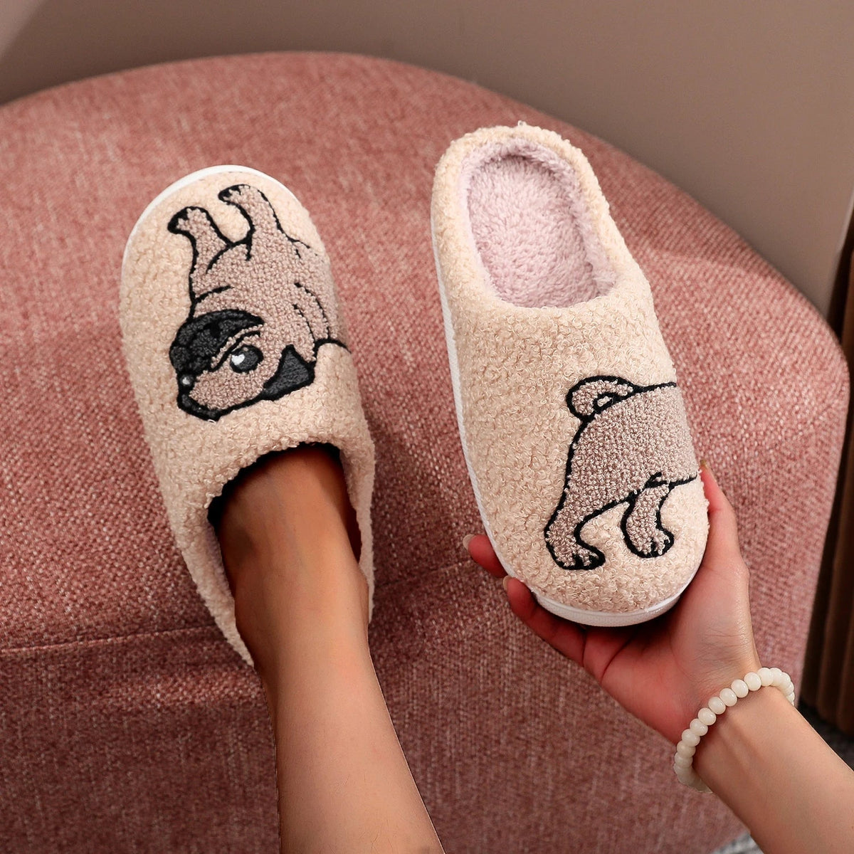 Pug Dog Slippers – Always Warm, Cosy Feet