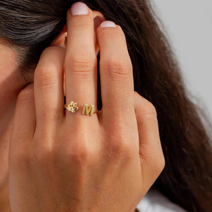Personalised Pet Initial Ring