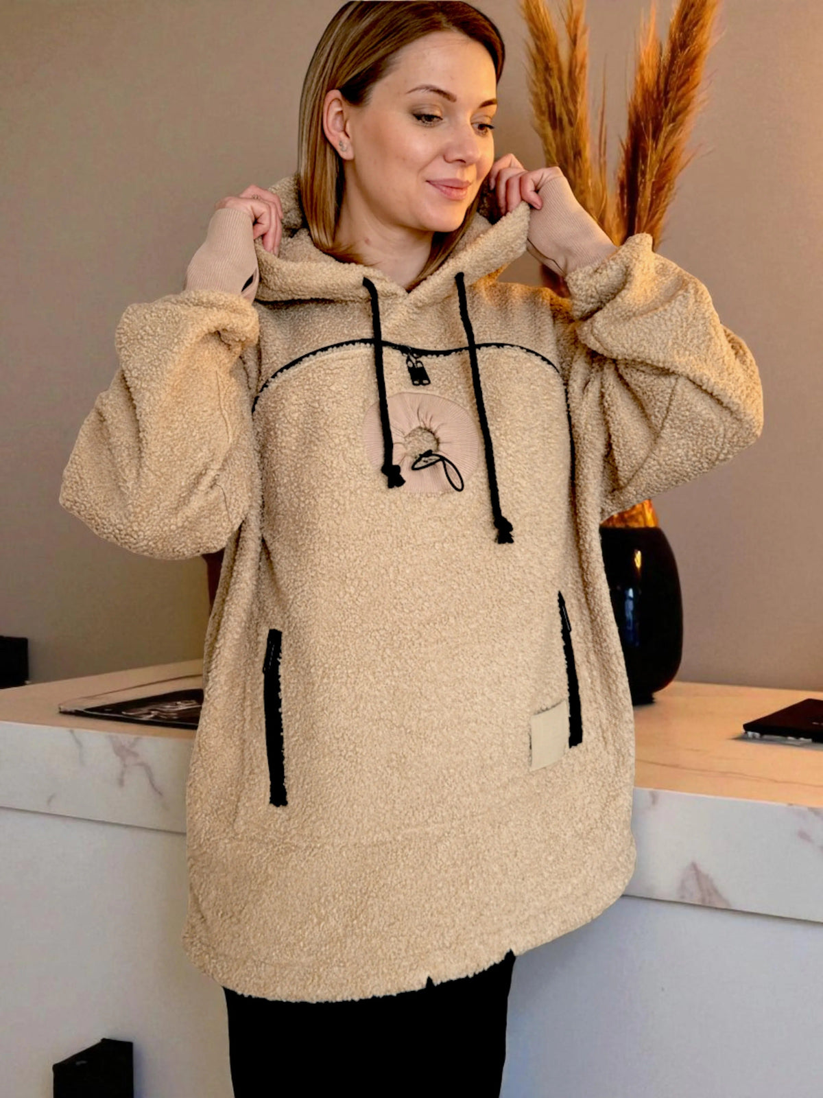 Velvet Pet Pouch Hoodie