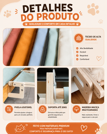 🐾 Hanging Pet Bed for Furniture – Your Pet Always by Your Side