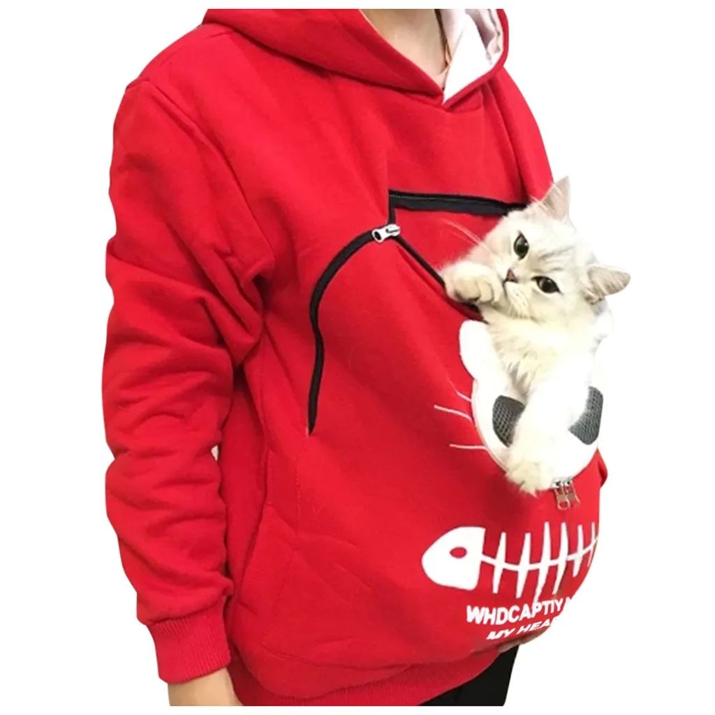 Cat Lovers Pet Pouch Hoodie – Your Cat Always Safe with You