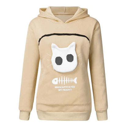 Cat Lovers Pet Pouch Hoodie – Your Cat Always Safe with You