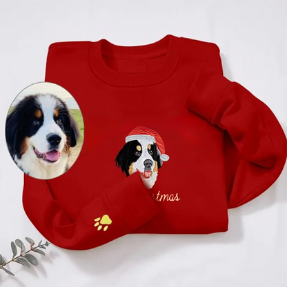 Custom Embroidered Pet Portrait Sweatshirt