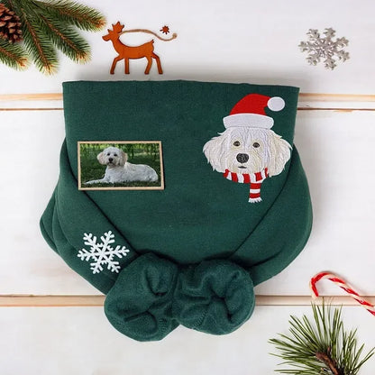 Custom Embroidered Pet Portrait Sweatshirt