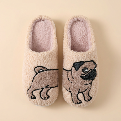 Pug Dog Slippers – Always Warm, Cosy Feet