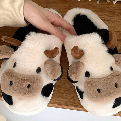 Fluffy Cow Slippers – Always Warm, Cosy Feet