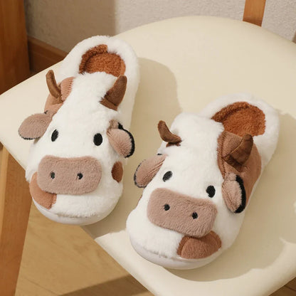 Fluffy Cow Slippers – Always Warm, Cosy Feet