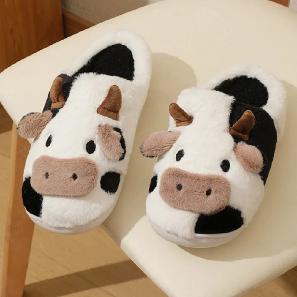 Fluffy Cow Slippers – Always Warm, Cosy Feet